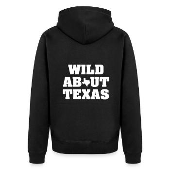 Wildflower Fields Wildflowers Bluebonnet - Unisex Premium Organic Zip Hoodie - black - Back - Nico (187cm)