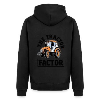 Le facteur tracteur - Veste à capuche bio Premium Unisexe - noir - Dos - Nico (187cm)