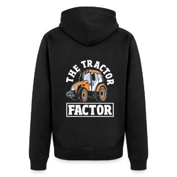 Le facteur tracteur - Veste à capuche bio Premium Unisexe - noir - Dos - Nico (187cm)