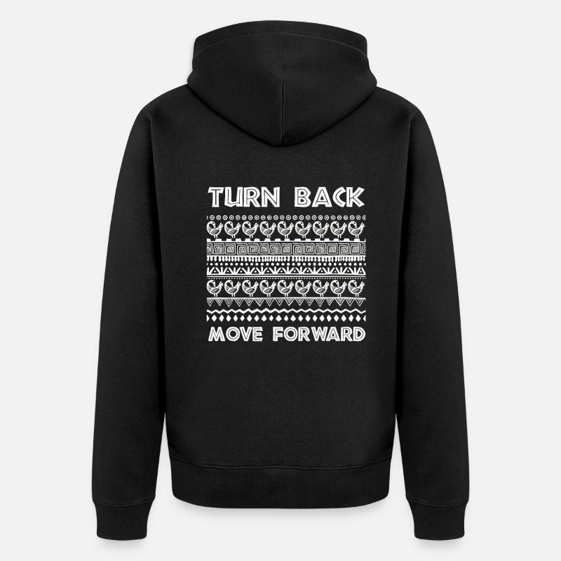 Symbole Sankofa Adinkra Ghana Noir - Veste à capuche bio Premium Unisexe - noir