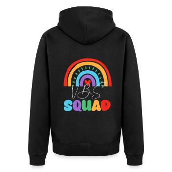 VBS Summer Love Squad Christian Bible - Unisex Premium Organic Zip Hoodie - black - Back - Nico (187cm)
