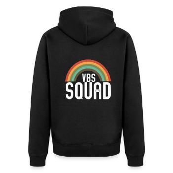 VBS Summer Love Squad Christian Bible - Unisex Premium Organic Zip Hoodie - black - Back - Nico (187cm)