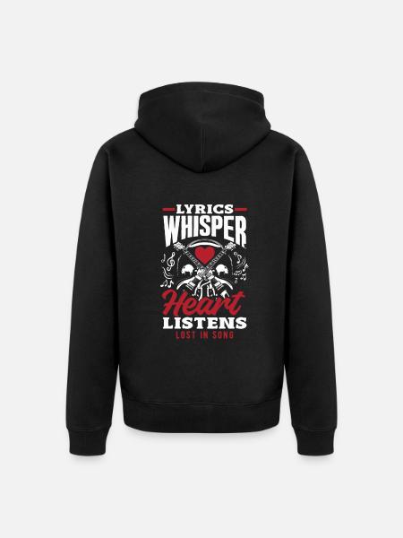 Emotional Zen Escape Relaxation Focus Music Lover - Unisex Premium Bio Zip Hoodie - Schwarz