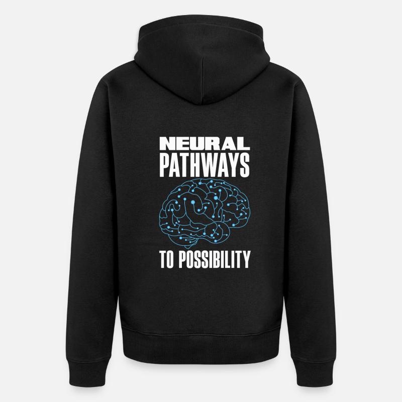 Unlock Your Brain's Potential Neuroplasticity - Unisex Premium Bio Zip Hoodie - Schwarz
