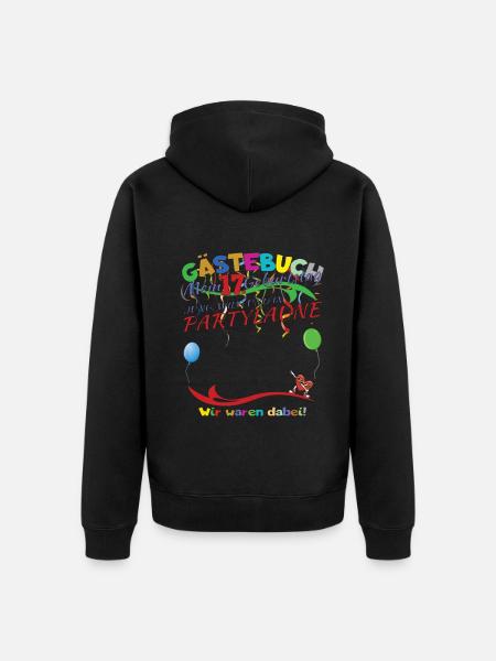 17th Birthday Girl & Boy Guestbook - Unisex Premium Organic Zip Hoodie - 
