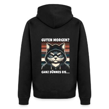 Bonjour? Glace très mince Sarcastique - Veste à capuche bio Premium Unisexe - noir - Dos - Nico (187cm)