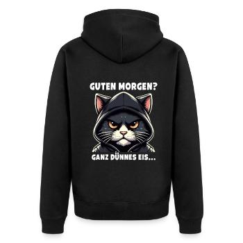 Bonjour? Glace très mince Sarcastique - Veste à capuche bio Premium Unisexe - noir - Dos - Nico (187cm)