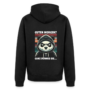 Bonjour? Glace très mince Sarcastique - Veste à capuche bio Premium Unisexe - noir - Dos - Nico (187cm)