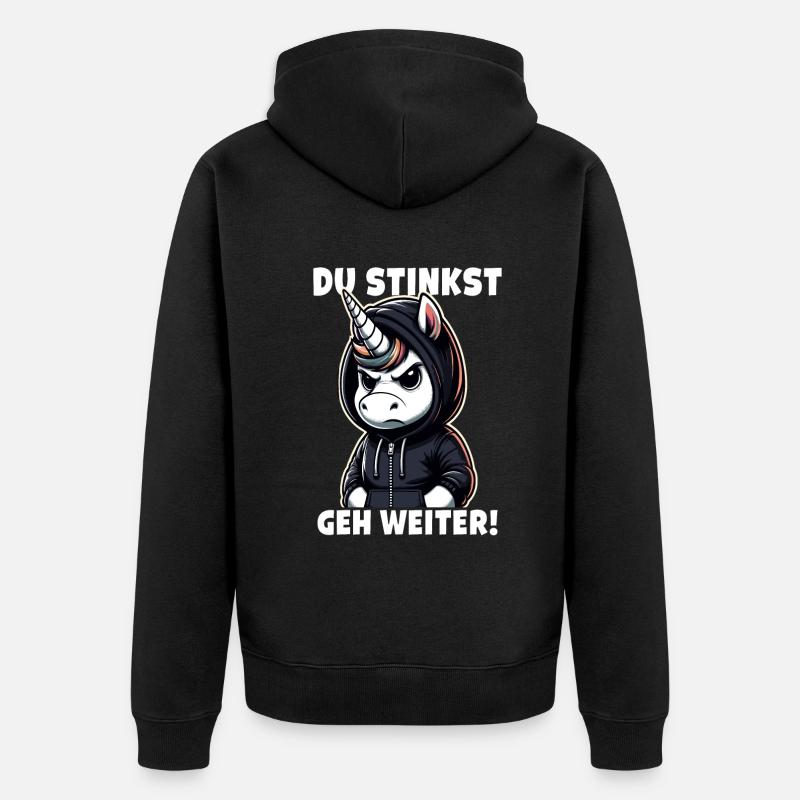 Tu pues Va sur Sarcastique - Veste à capuche bio Premium Unisexe - noir