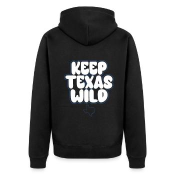 Wildflower Fields Wildflowers Bluebonnet - Unisex Premium Organic Zip Hoodie - black - Back - Nico (187cm)
