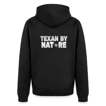 Wildflower Fields Wildflowers Bluebonnet - Unisex Premium Organic Zip Hoodie - black - Back - Nico (187cm)