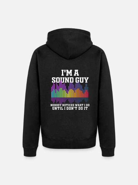 Sound Guy Not A Magician - Unisex Premium Organic Zip Hoodie - black