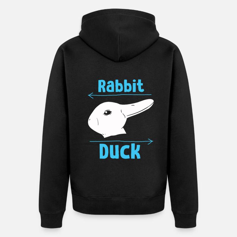 Wittgenstein lapin canard illusion - Veste à capuche bio Premium Unisexe - noir
