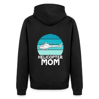 Helikopter Eltern Lustige Helikoptermutter - Unisex Premium Bio Zip Hoodie - Schwarz - Hinten - Nico (187cm)