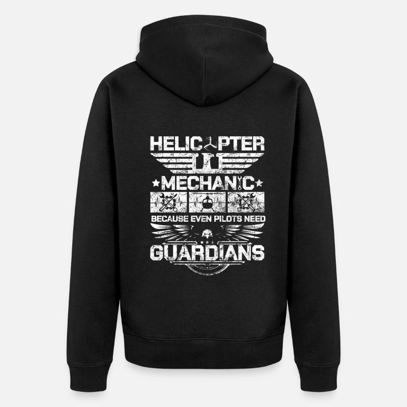 Mécanicien d’hélicoptère Guardian Pride - Veste à capuche bio Premium Unisexe - noir