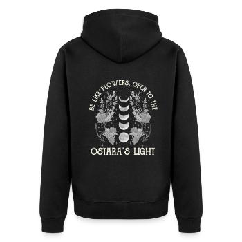 Ostara Witch Moon Eostre Spring Eastern - Unisex Premium Organic Zip Hoodie - black - Back - Nico (187cm)