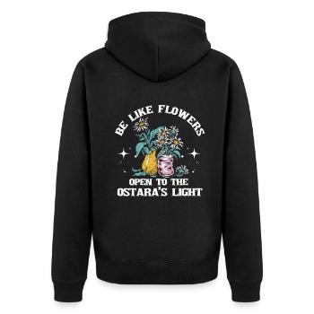 Ostara Witch Moon Eostre Spring Eastern - Unisex Premium Organic Zip Hoodie - black - Back - Nico (187cm)
