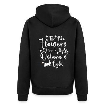 Ostara Witch Moon Eostre Spring Eastern - Unisex Premium Organic Zip Hoodie - black - Back - Nico (187cm)