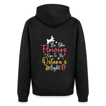 Ostara Witch Moon Eostre Printemps Oriental - Veste à capuche bio Premium Unisexe - noir - Dos - Nico (187cm)