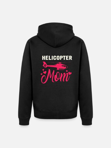 Helikopter Eltern Lustige Helikoptermutter - Unisex Premium Bio Zip Hoodie - Schwarz