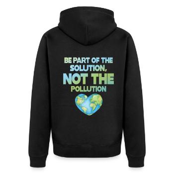 Pas de déchets sauvages : Journée de la Terre, - Veste à capuche bio Premium Unisexe - noir - Dos - Nico (187cm)