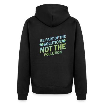 Pas de déchets sauvages : Journée de la Terre, - Veste à capuche bio Premium Unisexe - noir - Dos - Nico (187cm)