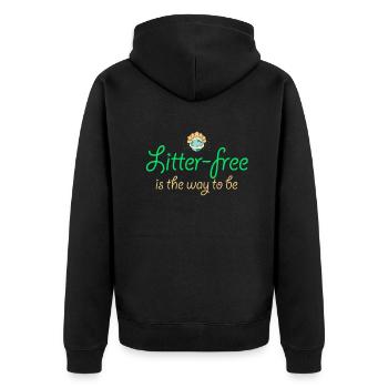 Pas de déchets sauvages : Journée de la Terre, - Veste à capuche bio Premium Unisexe - noir - Dos - Nico (187cm)