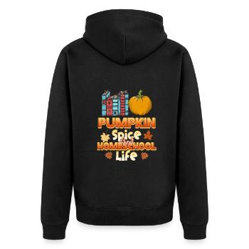 Épices à la citrouille et vie à la maison - Veste à capuche bio Premium Unisexe - noir - Dos - Nico (187cm)