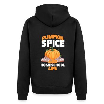 Pumpkin Spice et la vie à la maison - Veste à capuche bio Premium Unisexe - noir - Dos - Nico (187cm)