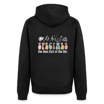 Spéciaux La meilleure partie de la journée - Veste à capuche bio Premium Unisexe - noir - Dos - Nico (187cm)