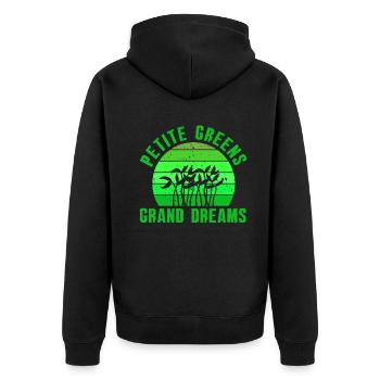 Jardinier Urbain Hommes Femmes Microgreens - Veste à capuche bio Premium Unisexe - noir - Dos - Nico (187cm)