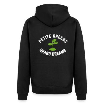 Jardinier Urbain Hommes Femmes Microgreens - Veste à capuche bio Premium Unisexe - noir - Dos - Nico (187cm)