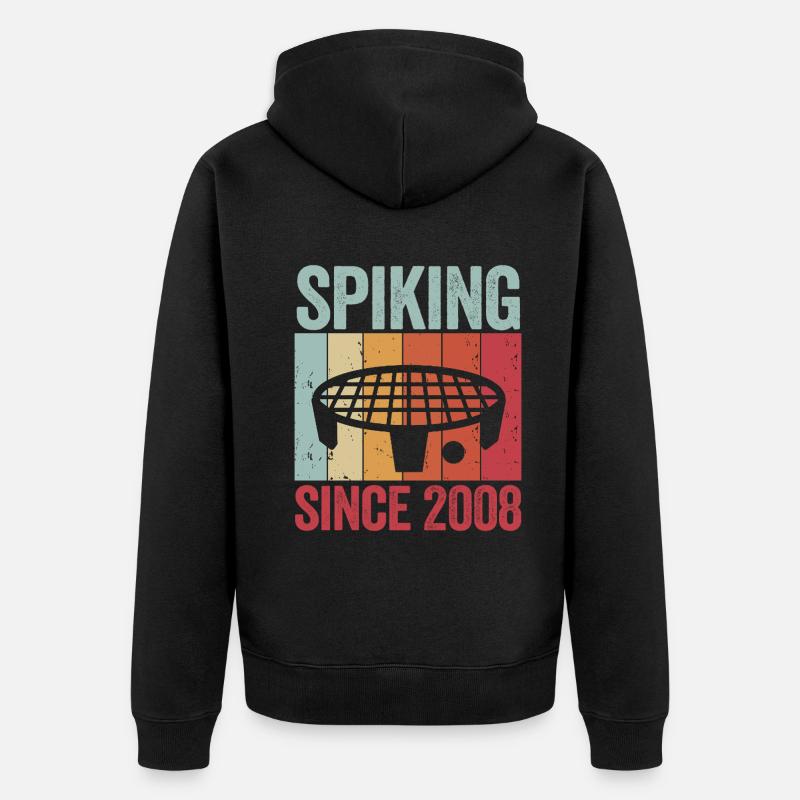 Piquage depuis 1989 Spikeball Roundnet - Veste à capuche bio Premium Unisexe - noir