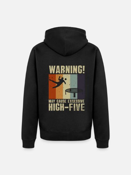 Spike Ball Spikeball Roundnet - Unisex Premium Organic Zip Hoodie - black