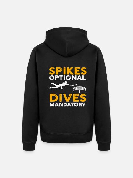 Spike Ball Roundnet Beach Game - Unisex Premium Organic Zip Hoodie - black