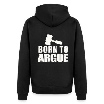 Né pour plaider Judge Advocate Attorney - Veste à capuche bio Premium Unisexe - noir - Dos - Nico (187cm)