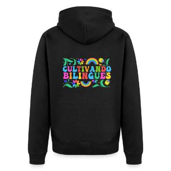 Cultivando Bilingües Professeur d’espagnol - Veste à capuche bio Premium Unisexe - noir - Dos - Nico (187cm)