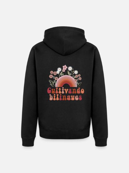 Cultivando Bilingües Spanischlehrer - Unisex Premium Bio Zip Hoodie - Schwarz