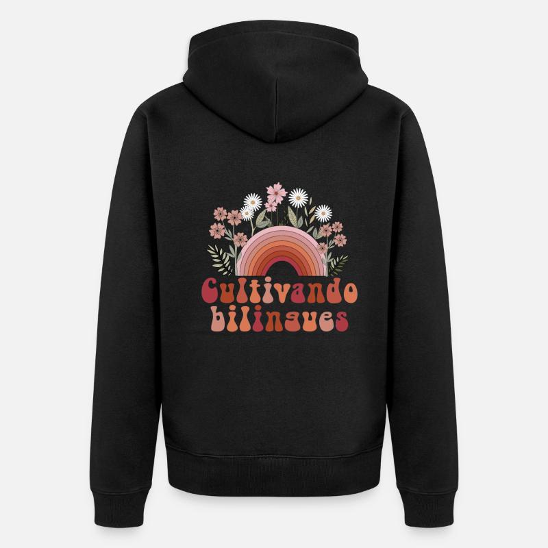 Cultivando Bilingües Professeur d’espagnol - Veste à capuche bio Premium Unisexe - noir