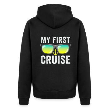 My First Cruise Family Vacation - Fun - Unisex Premium Organic Zip Hoodie - black - Back - Nico (187cm)