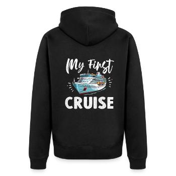 My First Cruise Family Vacation - Fun - Unisex Premium Organic Zip Hoodie - black - Back - Nico (187cm)
