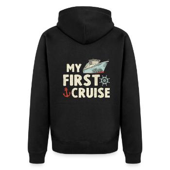 My First Cruise Family Vacation - Fun - Unisex Premium Organic Zip Hoodie - black - Back - Nico (187cm)