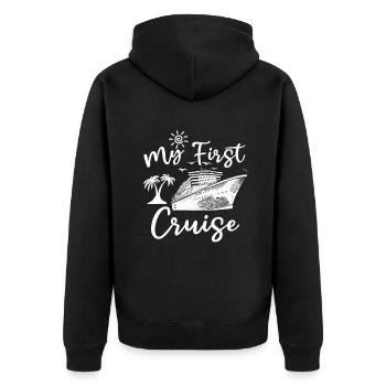 My First Cruise Family Vacation - Fun - Unisex Premium Organic Zip Hoodie - black - Back - Nico (187cm)
