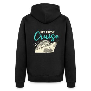 My First Cruise Family Vacation - Fun - Unisex Premium Organic Zip Hoodie - black - Back - Nico (187cm)