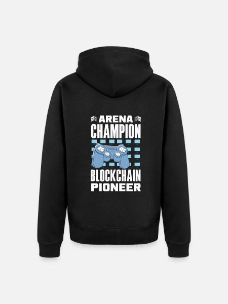 Cryptocurrency Rewards Gaming Blockchain Gamer - Unisex Premium Organic Zip Hoodie - black