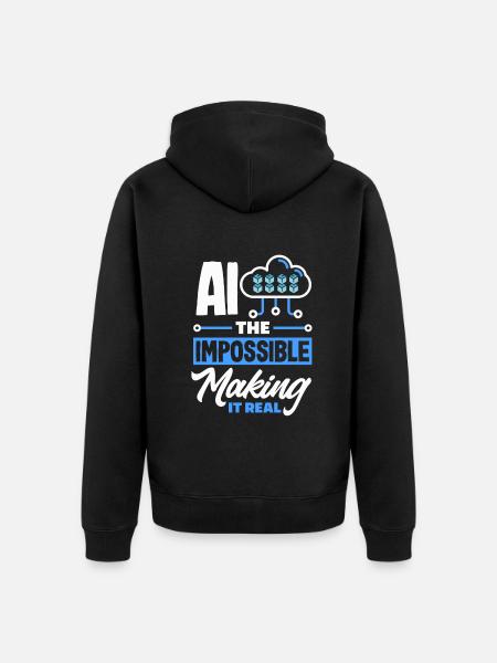 Cryptocurrency AI & Crypto Enthusiast Blockchain - Unisex Premium Organic Zip Hoodie - black