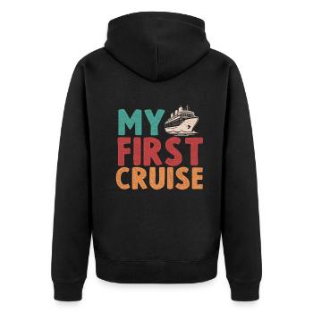 My First Cruise Family Vacation - Fun - Unisex Premium Organic Zip Hoodie - black - Back - Nico (187cm)