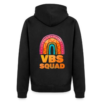 Vbs Crew Love Summer Bible School - Unisex Premium Organic Zip Hoodie - black - Back - Nico (187cm)