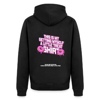 Creamy Sundae Dessert Don't Bother Me - Unisex Premium Organic Zip Hoodie - black - Back - Nico (187cm)