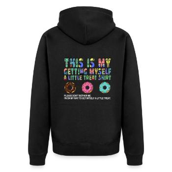 Creamy Sundae Dessert Don't Bother Me - Unisex Premium Organic Zip Hoodie - black - Back - Nico (187cm)